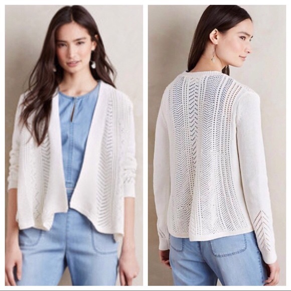 Anthropologie Sweaters - Anthropologie off white open cardigan